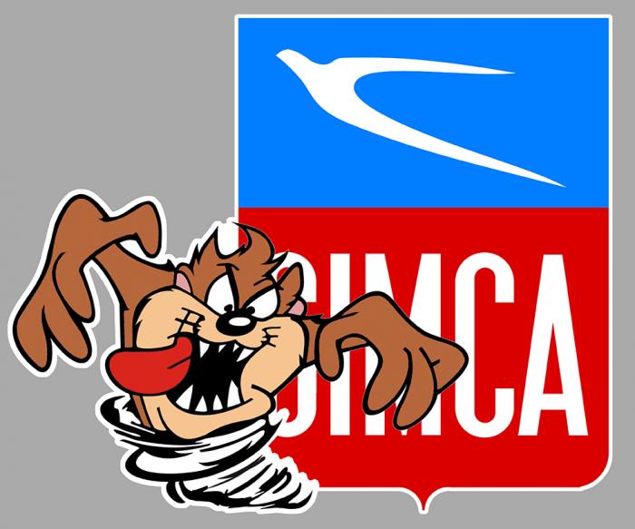 Sticker TAZ SIMCA : Couleur Course