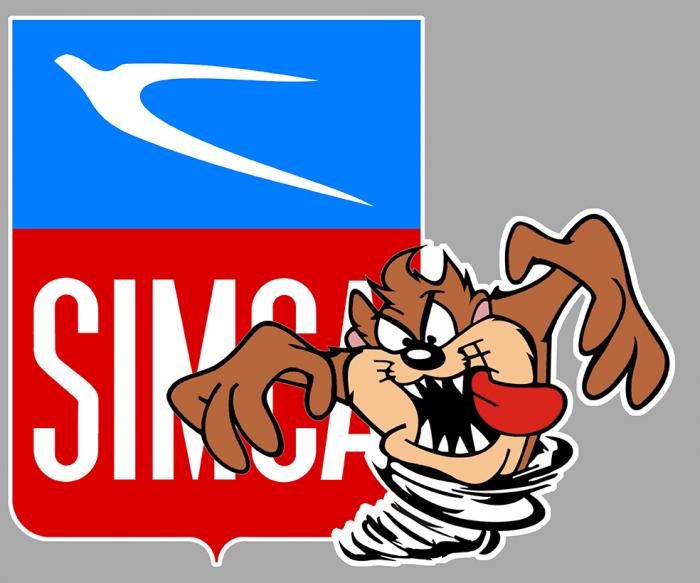 Sticker TAZ SIMCA : Couleur Course