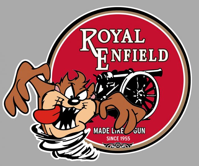 Sticker TAZ ROYAL ENFIELD : Couleur Course