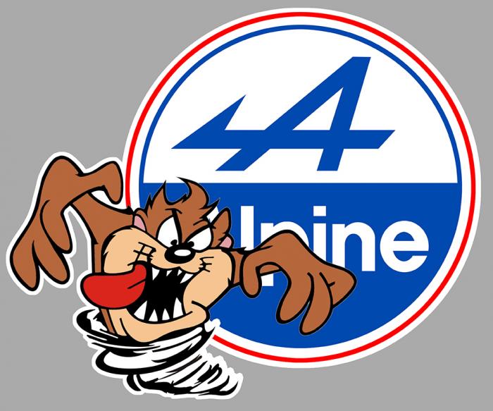 Sticker TAZ ALPINE RENAULT : Couleur Course