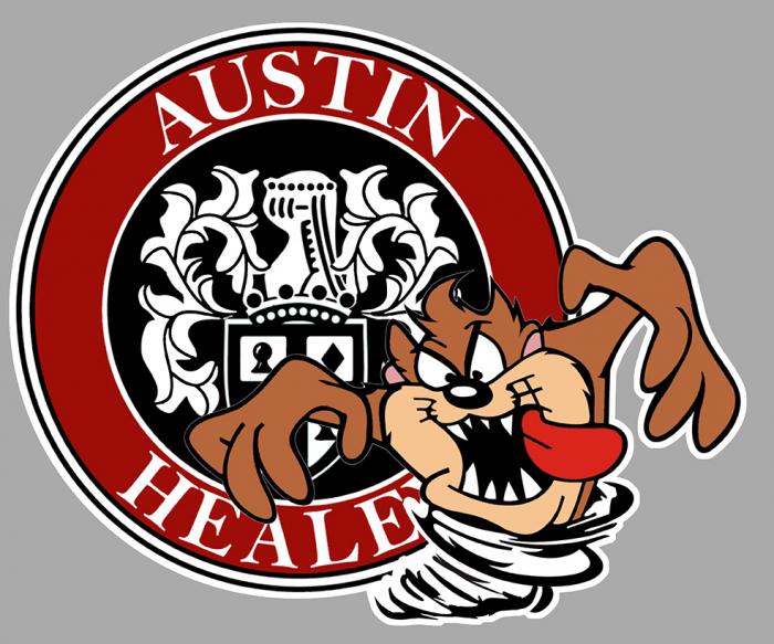 Sticker TAZ AUSTIN HEALEY : Couleur Course