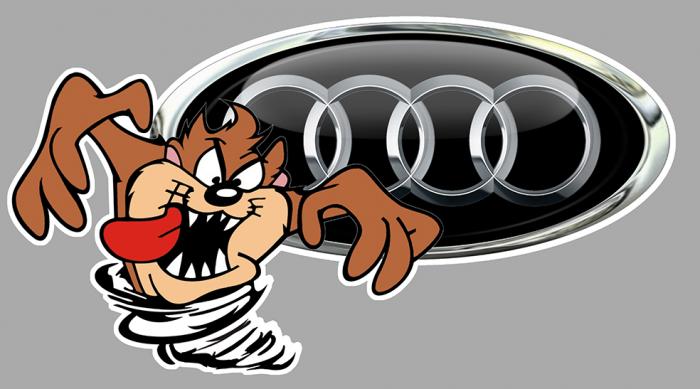 Sticker TAZ AUDI : Couleur Course