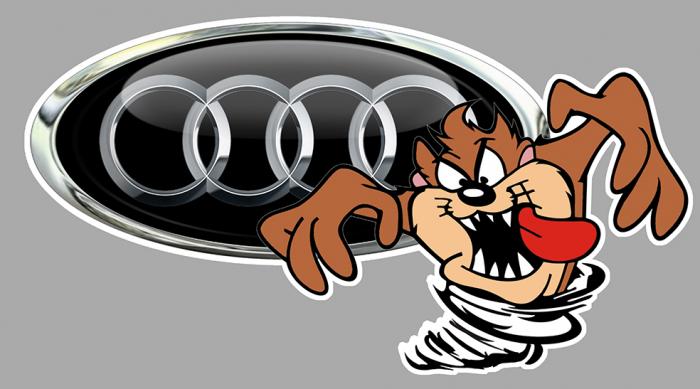 Sticker TAZ AUDI : Couleur Course