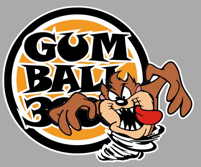 Sticker TAZ GUMBALL 3000 : Couleur Course