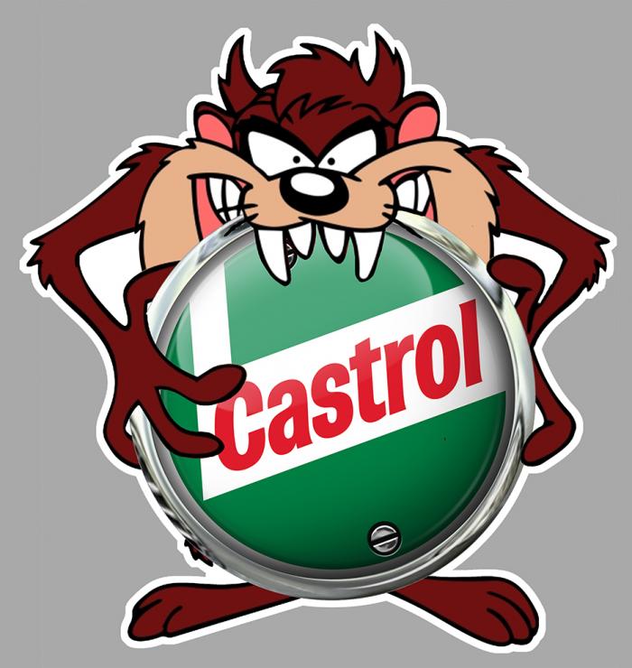 Sticker TAZ CASTROL : Couleur Course