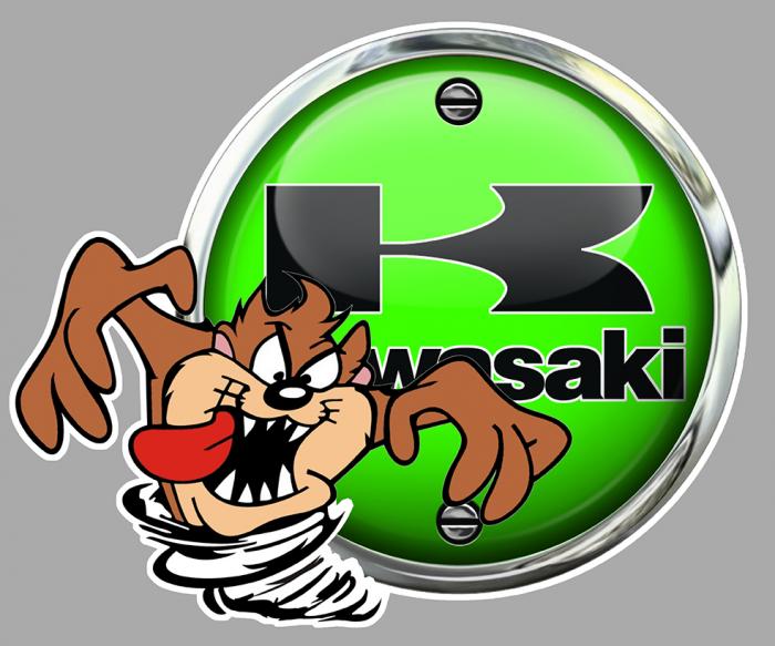 Sticker TAZ KAWASAKI : Couleur Course