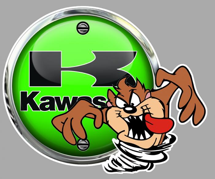 Sticker TAZ KAWASAKI : Couleur Course