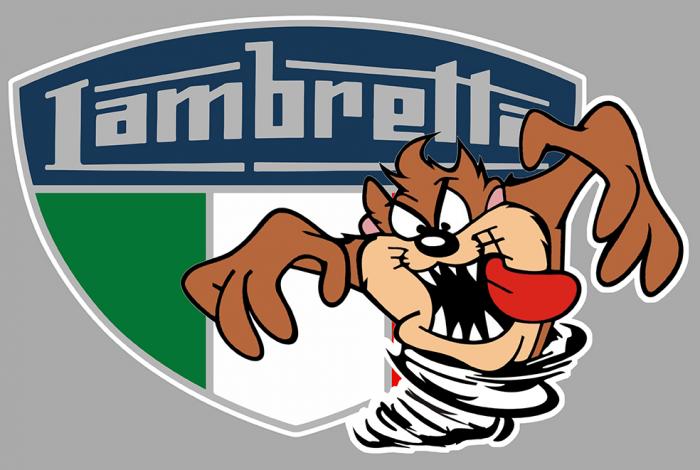 Sticker TAZ LAMBRETTA : Couleur Course