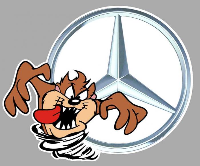 Sticker TAZ MERCEDES : Couleur Course