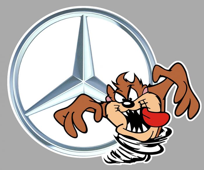 Sticker TAZ MERCEDES : Couleur Course