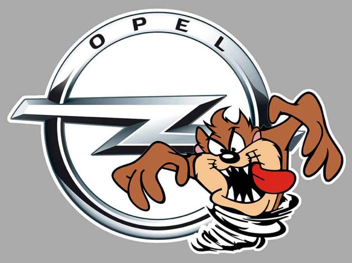 Sticker TAZ OPEL : Couleur Course