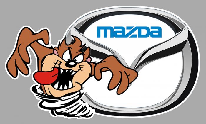 Sticker TAZ MAZDA  : Couleur Course