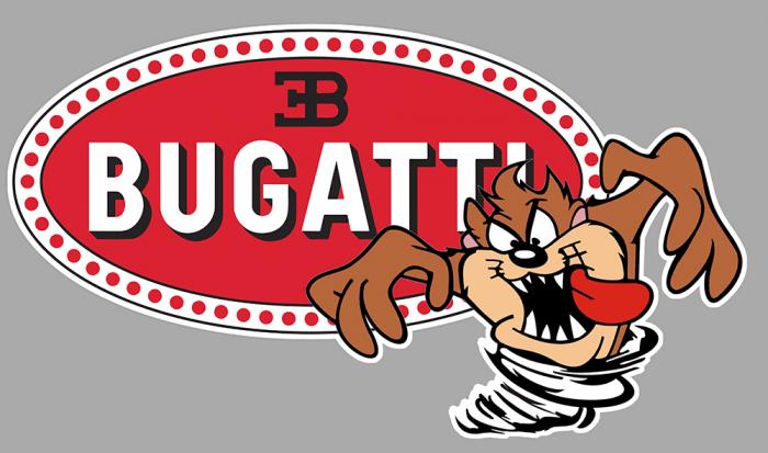 Sticker TAZ BUGATTI : Couleur Course