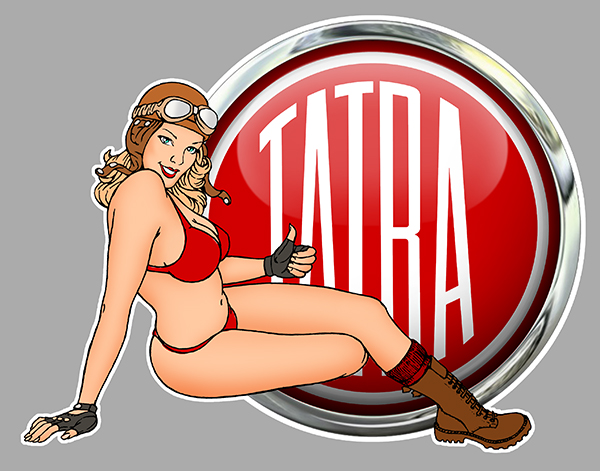 Sticker TATRA PINUP : Couleur Course