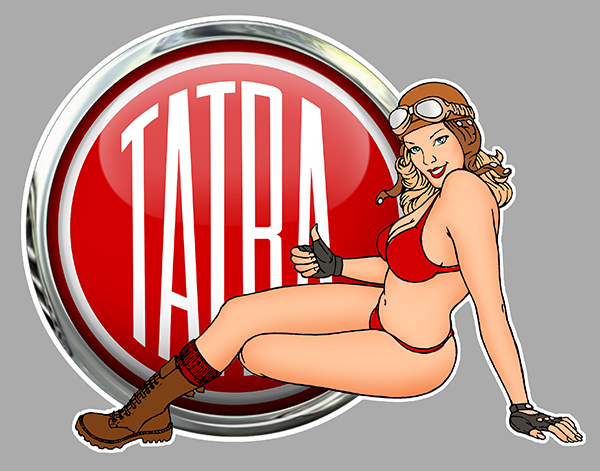 Sticker TATRA PINUP : Couleur Course