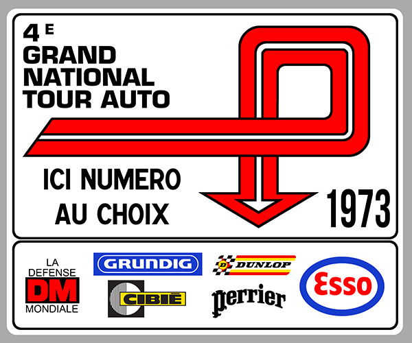 Sticker TOUR AUTO : Couleur Course