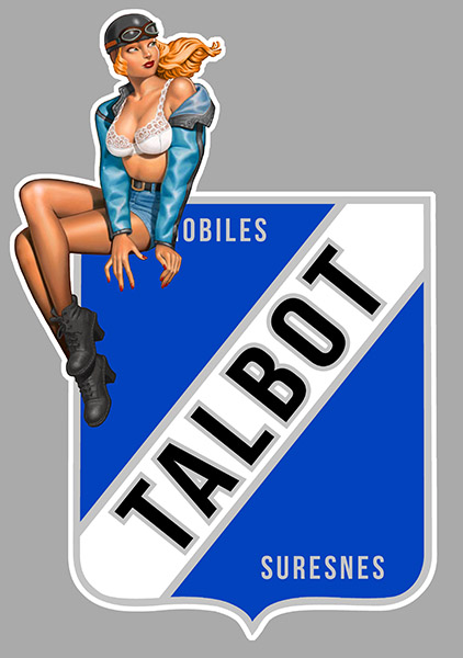 Sticker  PINUP TALBOT : Couleur Course