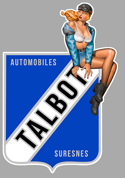 Sticker  PINUP TALBOT : Couleur Course