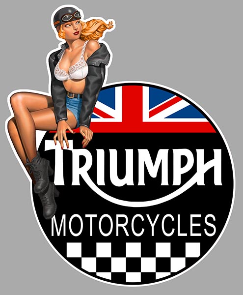 Sticker PINUP TRIUMPH : Couleur Course