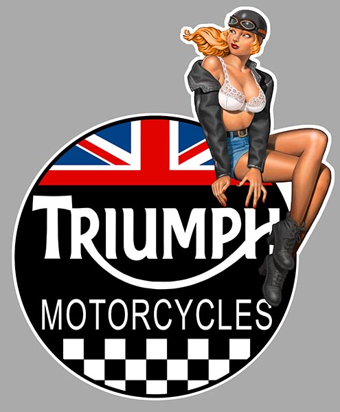 Sticker PINUP TRIUMPH : Couleur Course