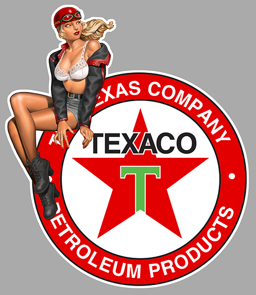 Sticker PINUP TEXACO : Couleur Course