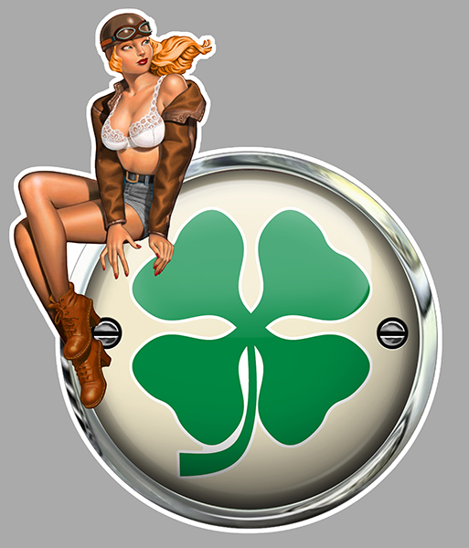 Sticker  PINUP ALFA ROMEO : Couleur Course