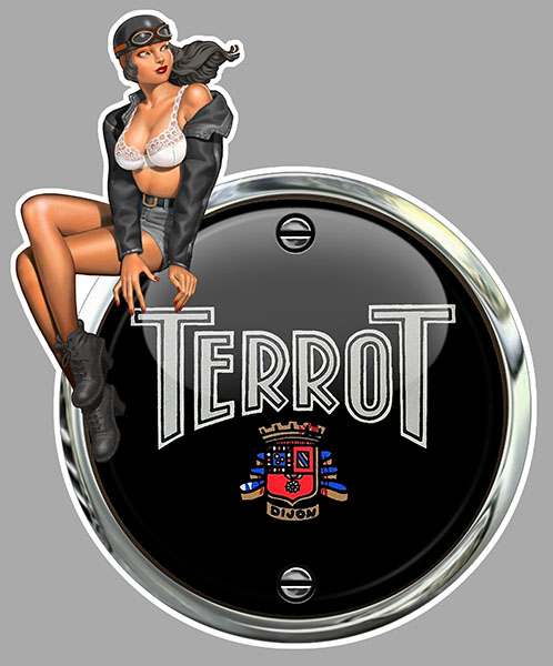 Sticker PINUP TERROT : Couleur Course