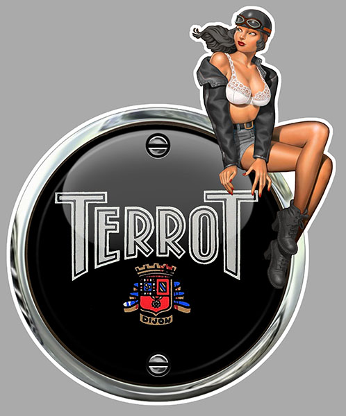 Sticker PINUP TERROT : Couleur Course