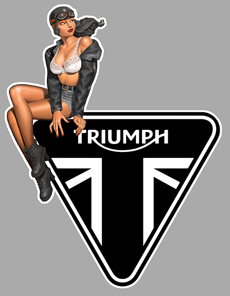 Sticker PINUP TRIUMPH : Couleur Course