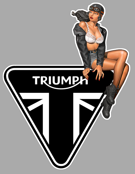 Sticker PINUP TRIUMPH : Couleur Course