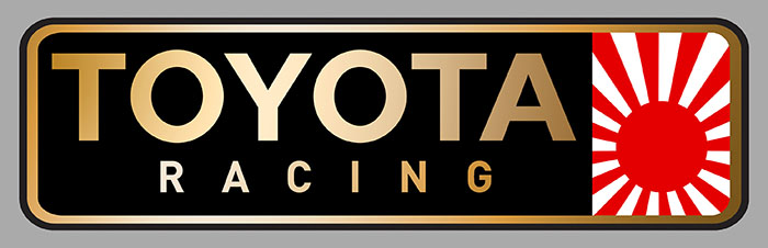 Sticker TOYOTA RACING : Couleur Course