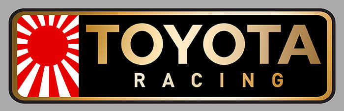 Sticker TOYOTA RACING : Couleur Course