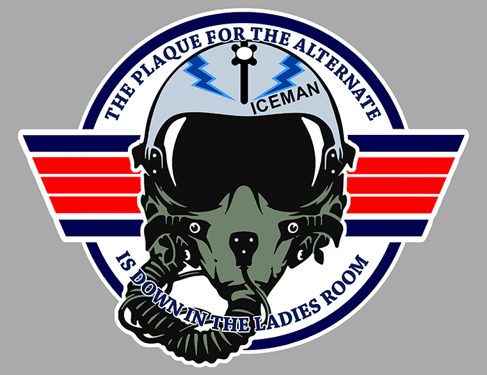 Sticker TOP GUN ICEMAN : Couleur Course