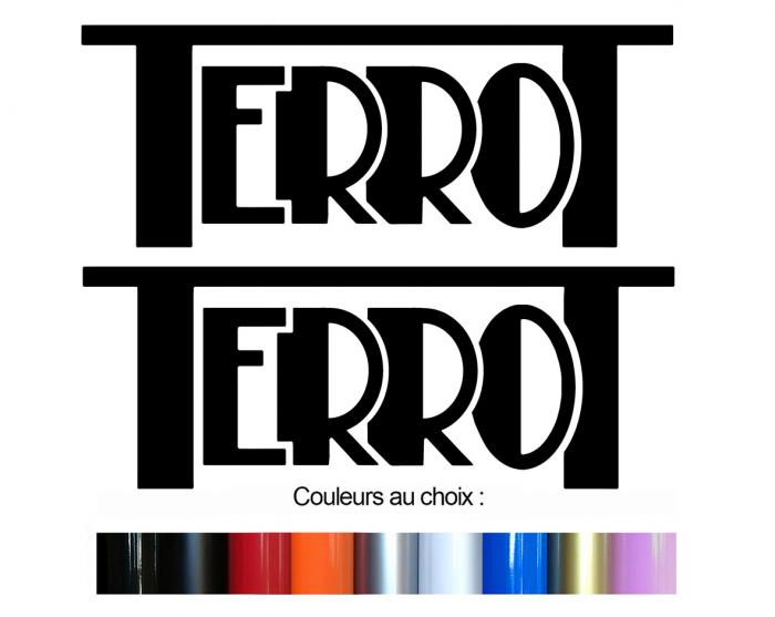 Sticker 2 X TERROT : Couleur Course