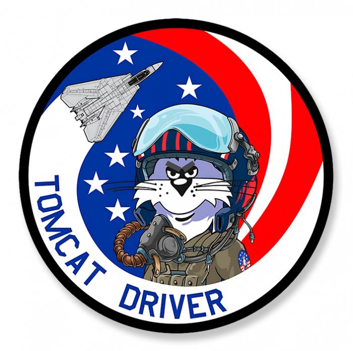 Sticker TOMCAT F14 DRIVER : Couleur Course