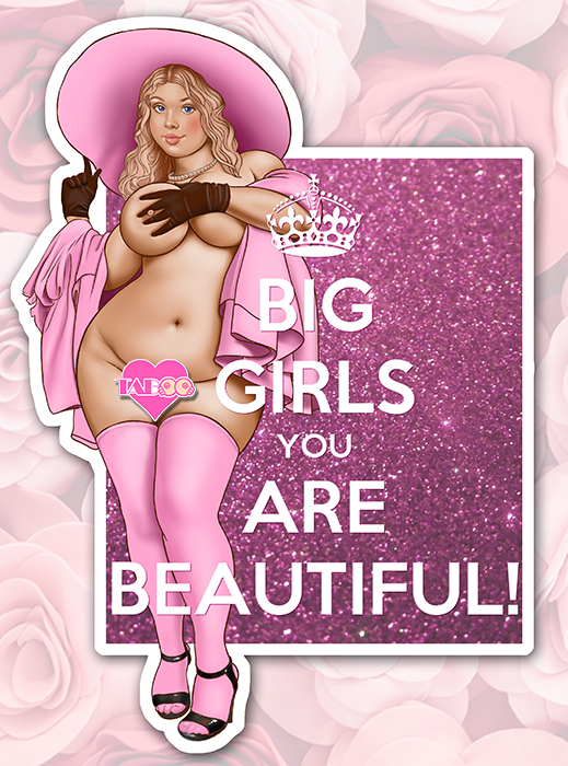 Sticker PINUP BIG GIRLS  : Couleur Course
