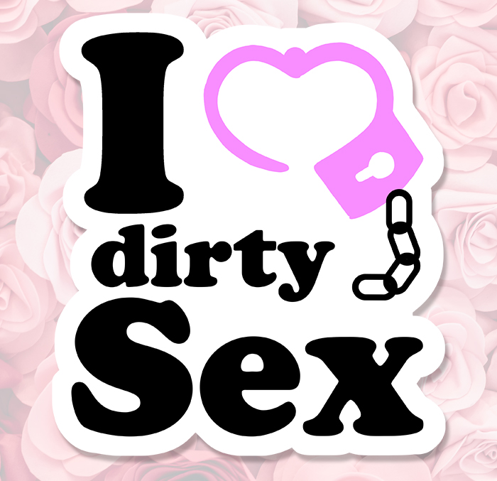 Sticker I LOVE DIRTY SEX : Couleur Course