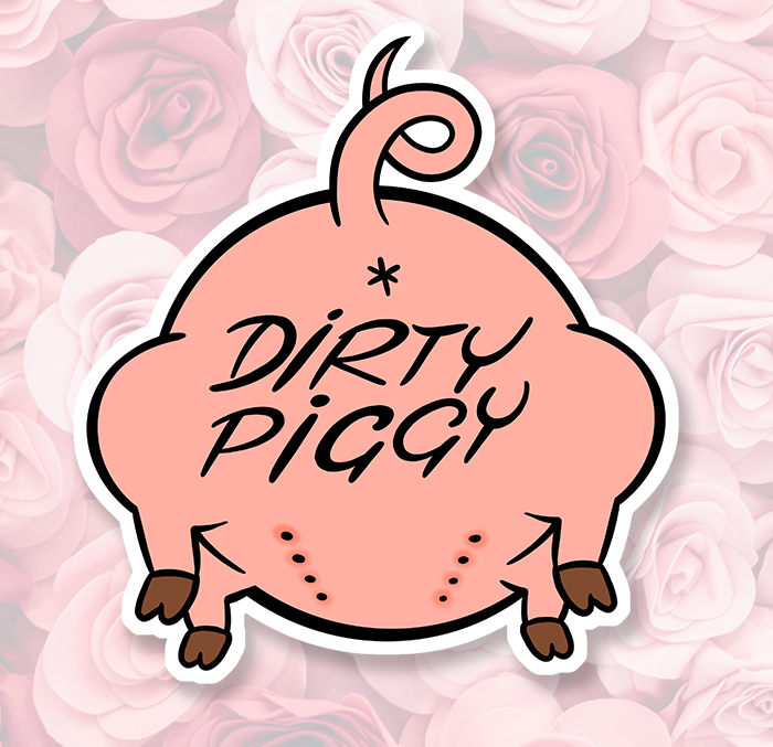 Sticker DIRTY PIGGY COCHON : Couleur Course