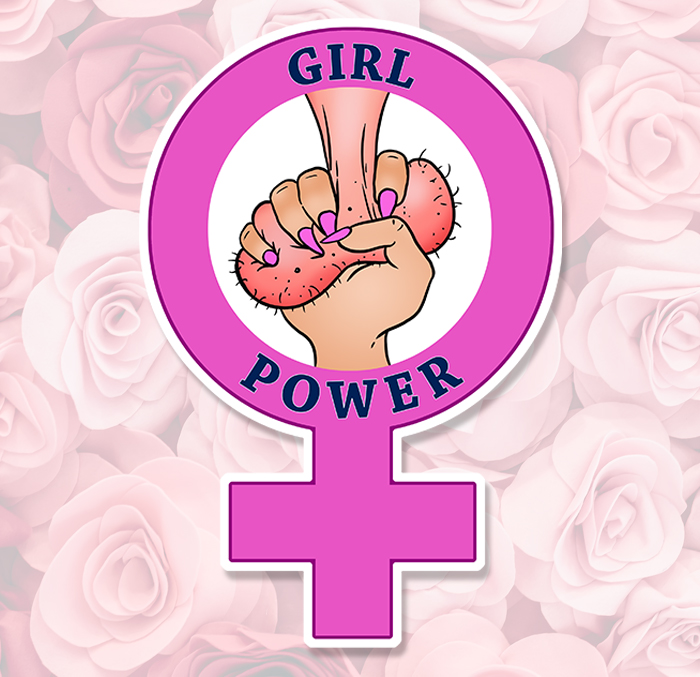 Sticker GIRL POWER : Couleur Course