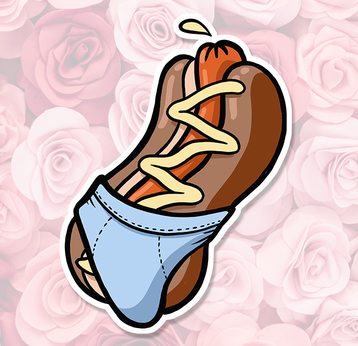 Sticker HOT DOG SEXY : Couleur Course