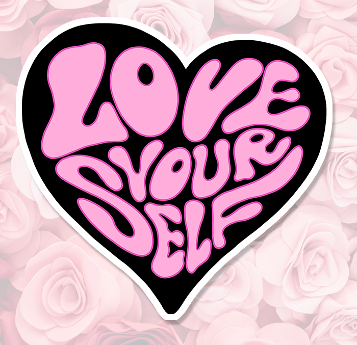 Sticker LOVE YOURSELF : Couleur Course
