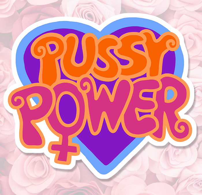 Sticker GIRL PUSSY POWER : Couleur Course