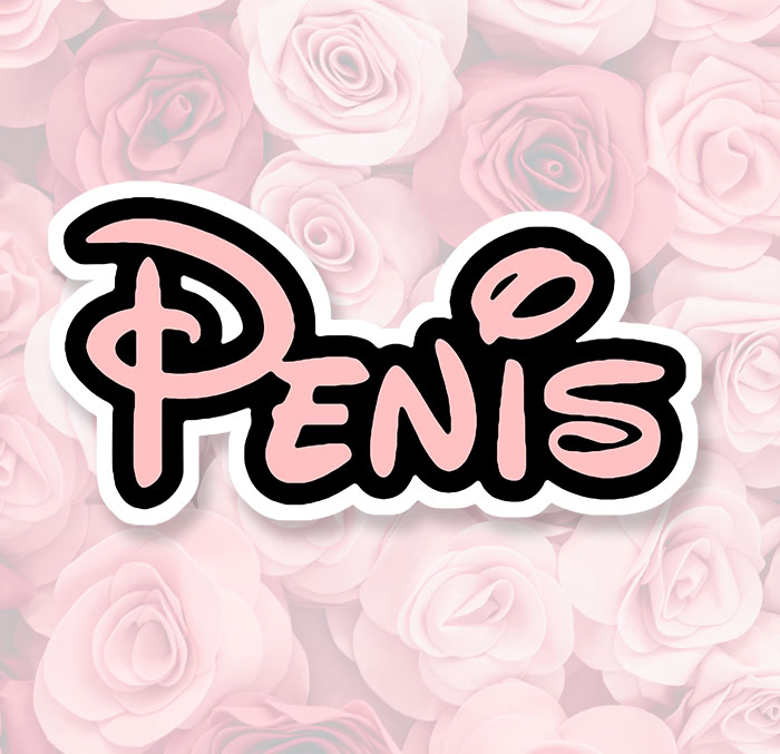 Sticker PENIS DISNEY : Couleur Course