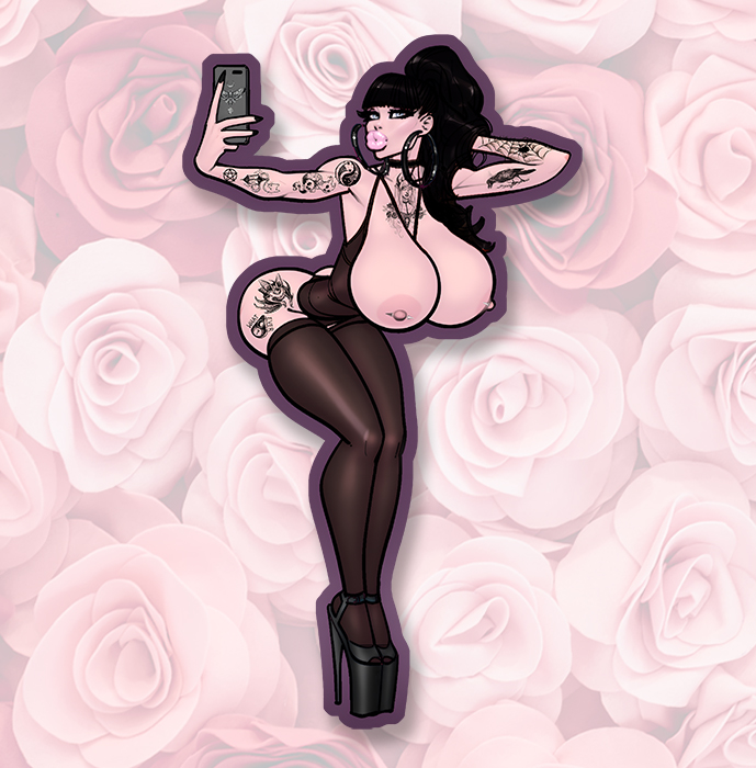 Sticker PINUP TATOO : Couleur Course