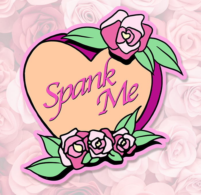 Sticker SPANK ME : Couleur Course