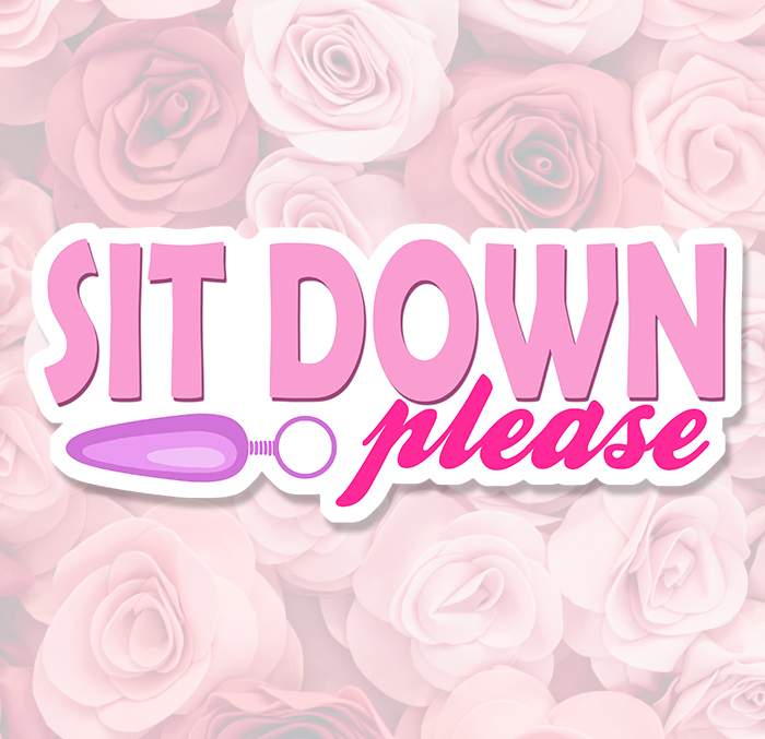 Sticker SIT DOWN PLEASE : Couleur Course