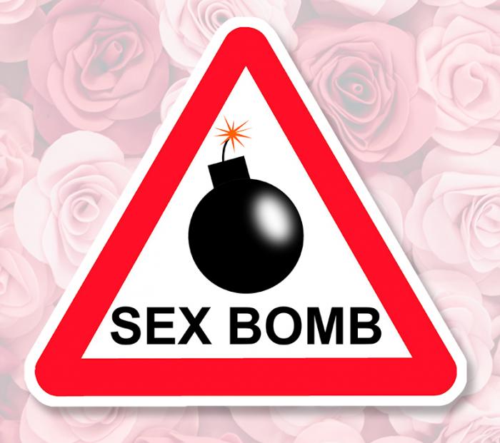 Sticker SEX BOMB : Couleur Course