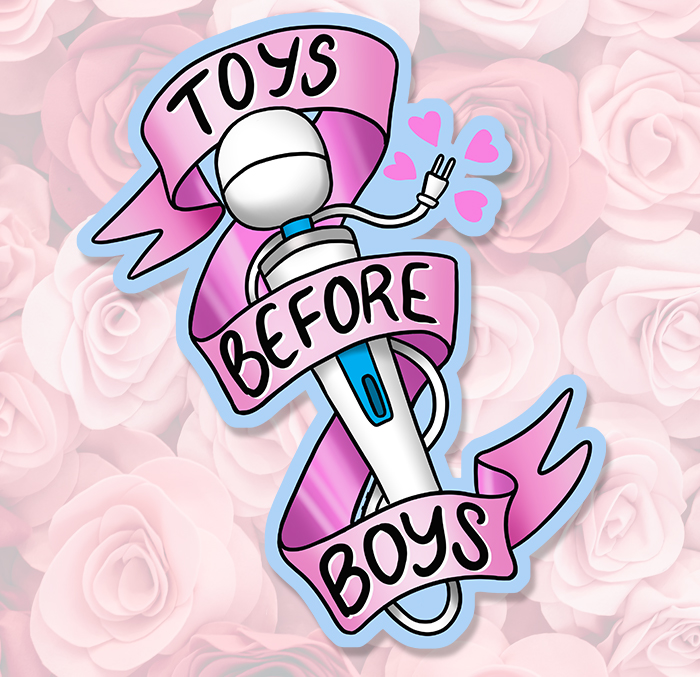 Sticker SEX TOYS BEFORE BOYS : Couleur Course