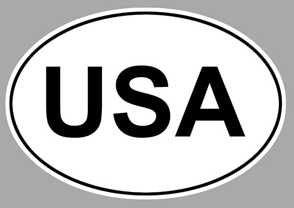 Sticker OVALE USA : Couleur Course