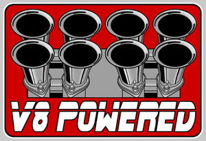 Sticker V8 POWER VA019 : Couleur Course